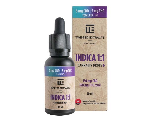 Indica Oil Drops Tincture by Twisted Extracts