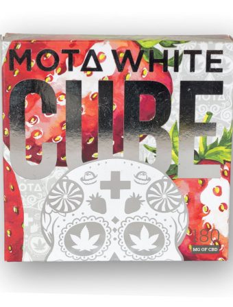 MOTA Strawberries and Cream CBD White Chocolate Cube
