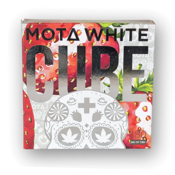 MOTA Strawberries and Cream CBD White Chocolate Cube