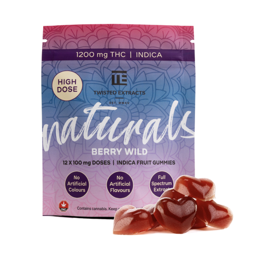 Twisted Naturals – Berry Wild High Dose Twisted Naturals Gummies 1200mg THC
