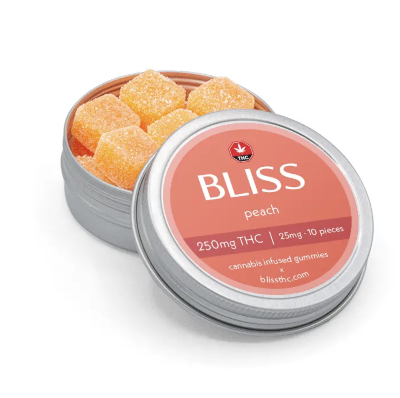 BLISS - Peach THC Gummies (250mg)