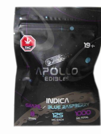 APOLLO EDIBLES - GRAPE/BLUE RASPBERRY SHOOTING STARS (1000mg)